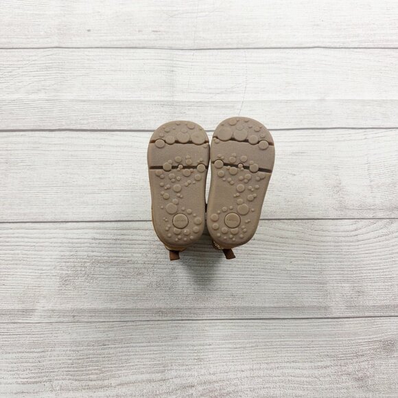 Carter’s Toddler Girls Boots Tan Glitter Chelsea Booties Faux Fur 4 - Picture 5 of 6